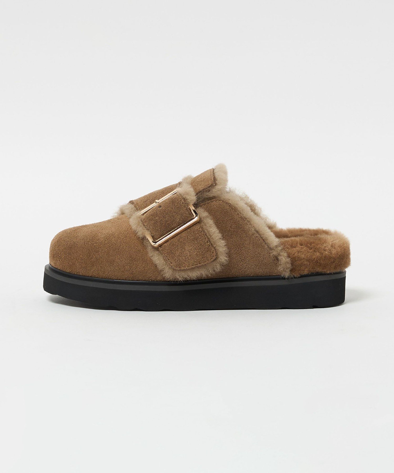 ゆう【MOHI…】スエードビッグベルトボストンサンダル セール】＜MOHI＞スエード ビッグベルト ボストンサンダル