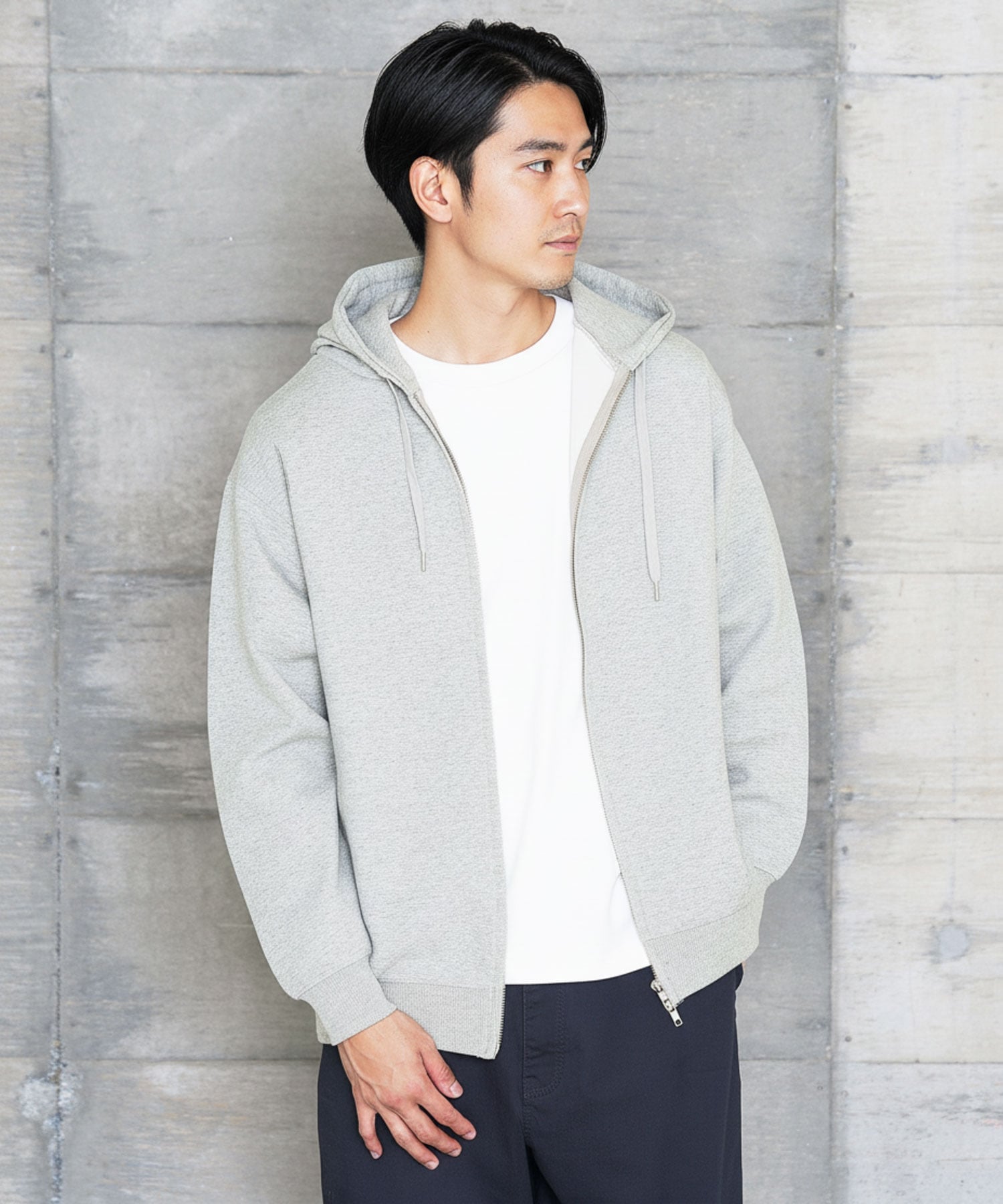 JIGGYS SHOP｜ダブルフェイス ジップアップ パーカー フーディー 26SS