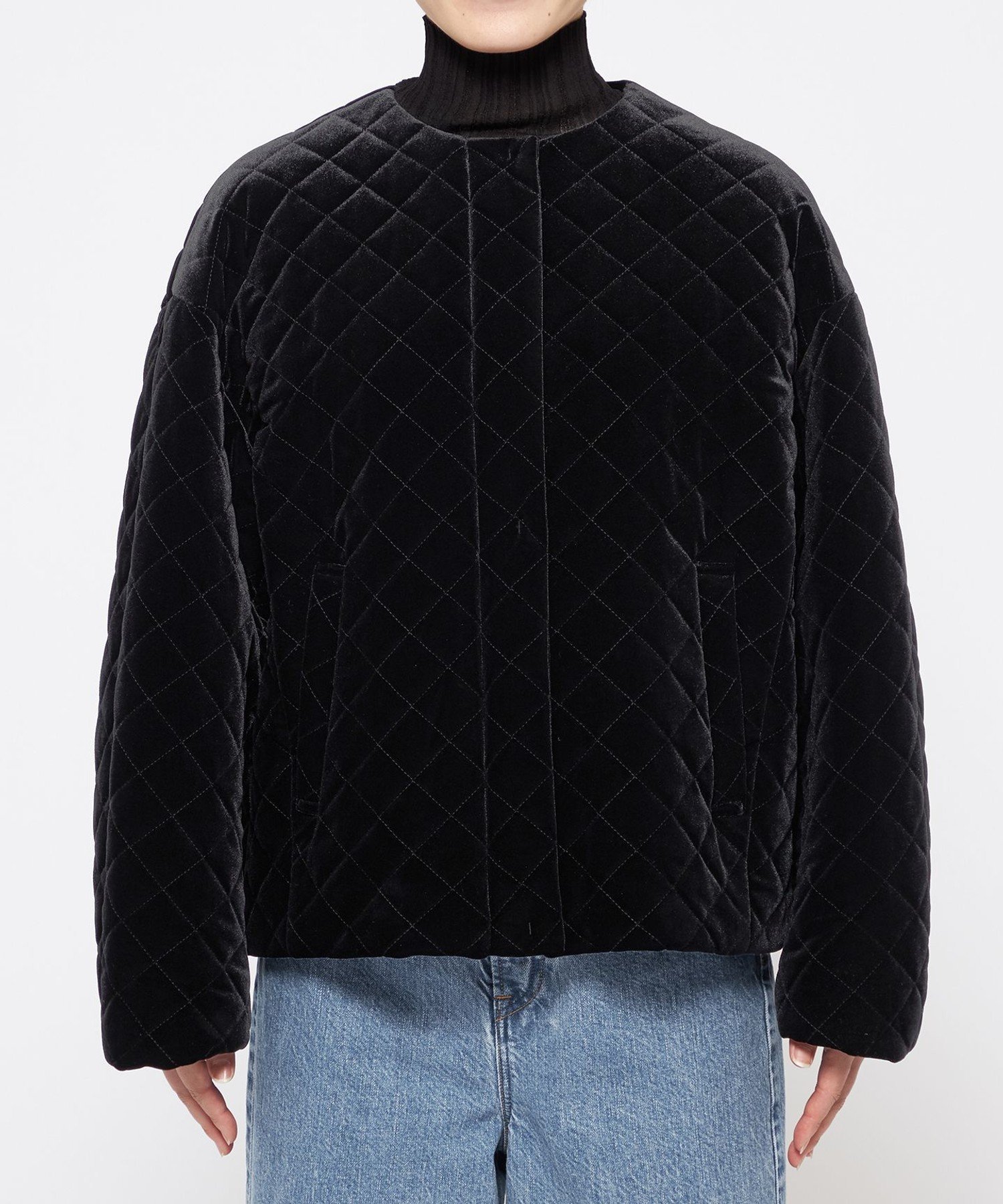 uncrave｜ベロア キルティング ブルゾン(uncrave WHITE) | Rakuten