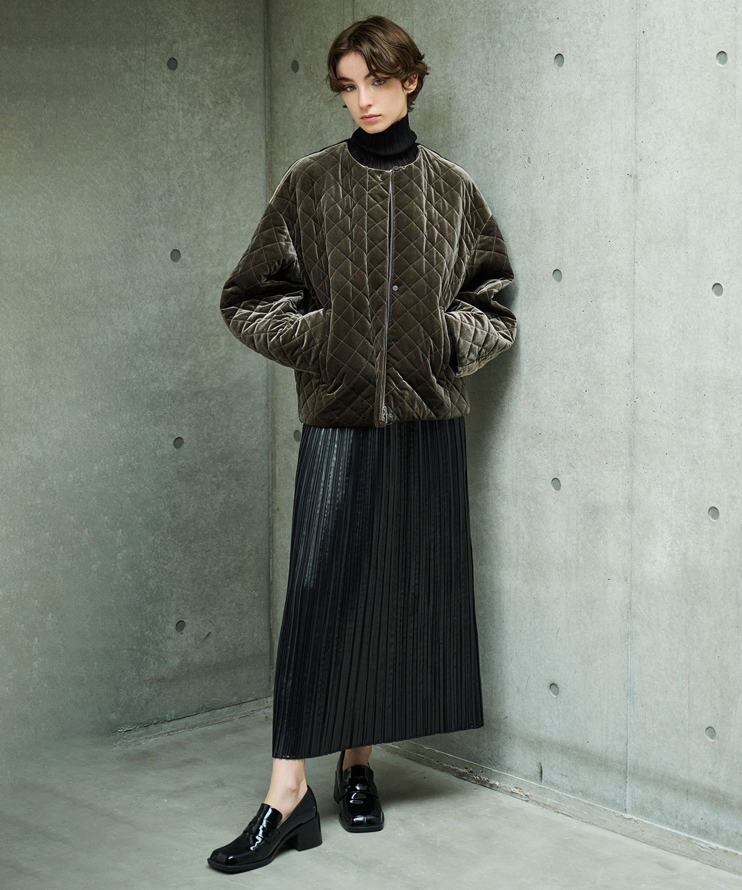 uncrave｜ベロア キルティング ブルゾン(uncrave WHITE) | Rakuten