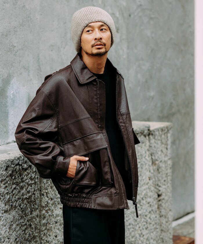 FREAK'S STORE｜フェイクレザー ジップアップ ブルゾン 24AW 25AW