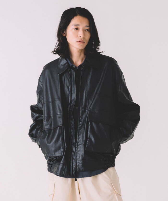 FREAK'S STORE｜フェイクレザー ジップアップ ブルゾン 24AW 25AW