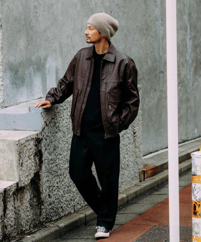 FREAK'S STORE｜フェイクレザー ジップアップ ブルゾン 24AW 25AW