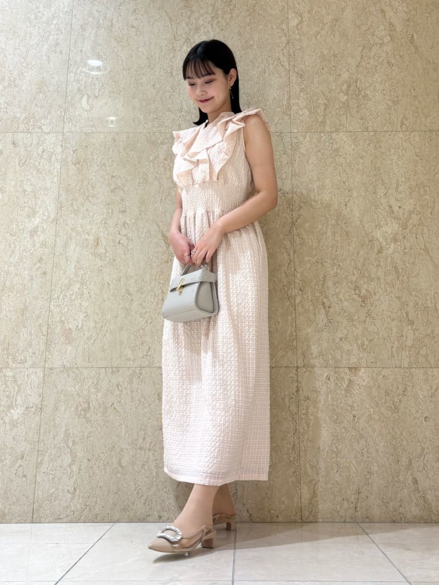 CELFORD｜フリルシャーリングタイトワンピース | Rakuten Fashion(楽天