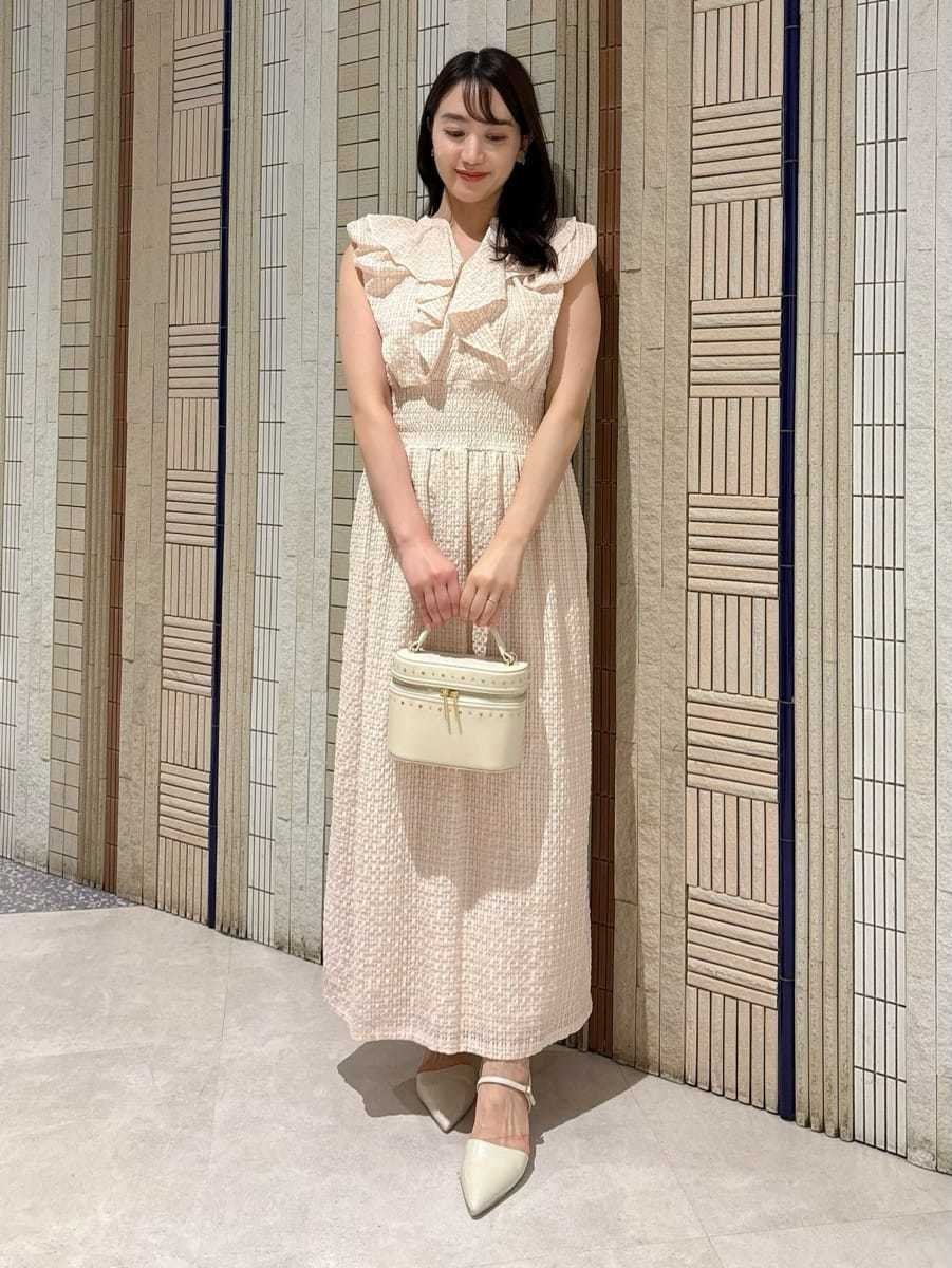 CELFORD｜フリルシャーリングタイトワンピース | Rakuten Fashion(楽天