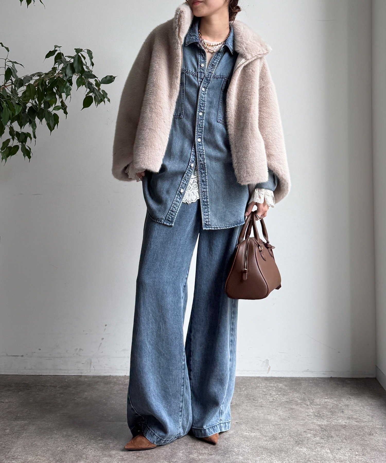 DOUDOU｜【完売カラー再追加!】フェイクファーリバーシブルコート