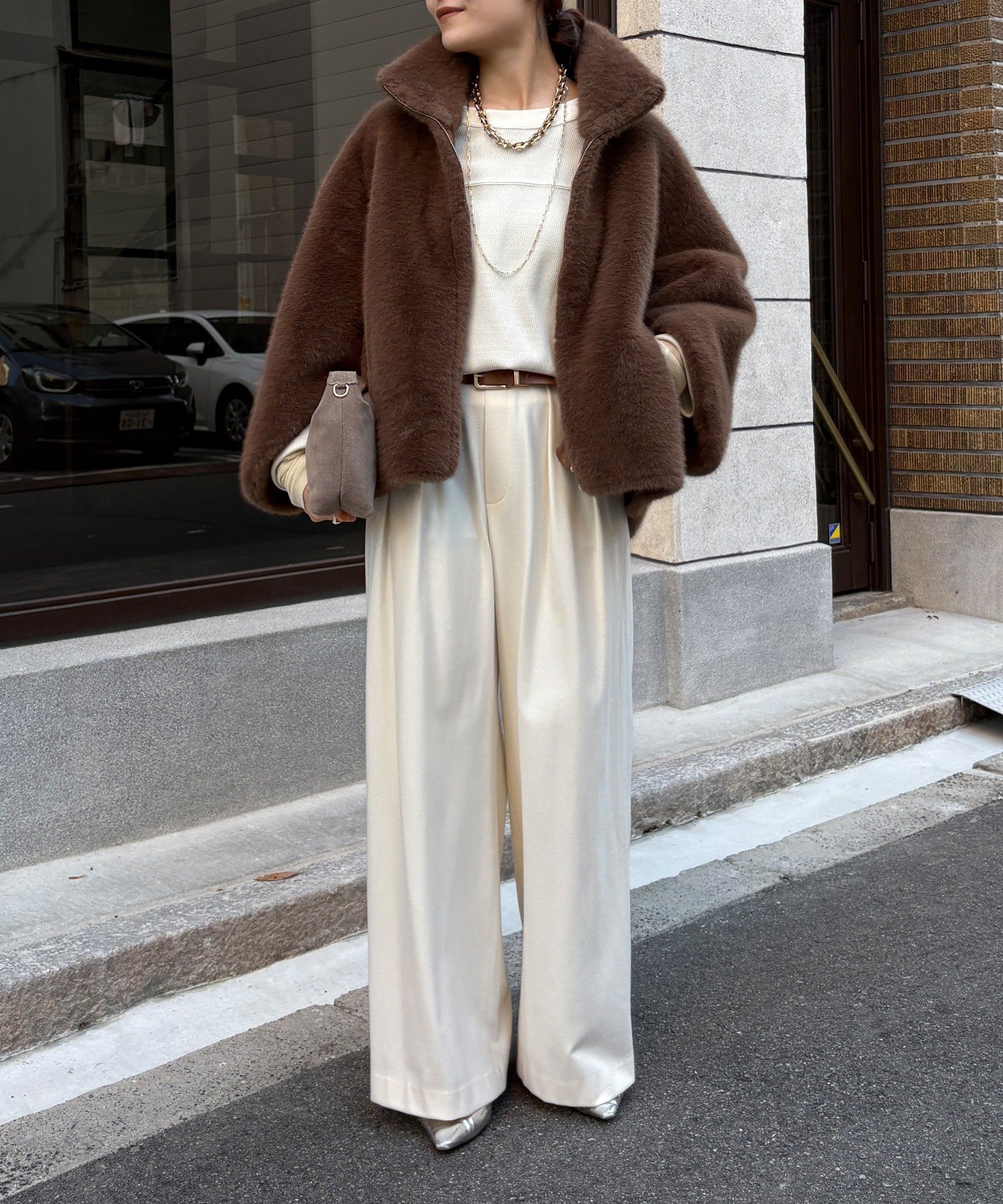 DOUDOU｜【完売カラー再追加!】フェイクファーリバーシブルコート