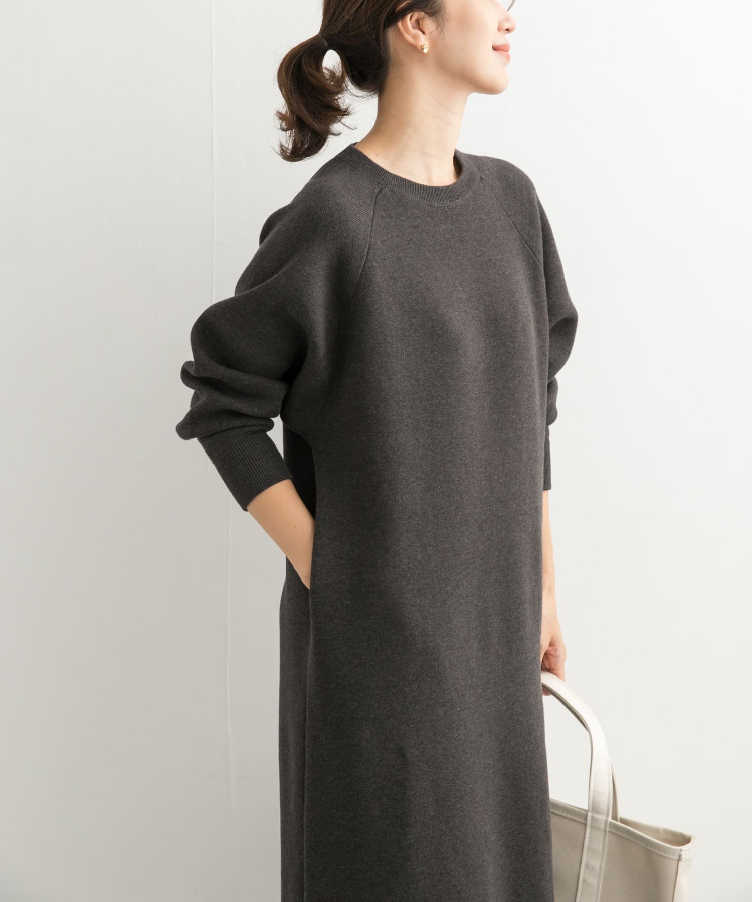 URBAN RESEARCH DOORS｜スウェットライクニットワンピース | Rakuten