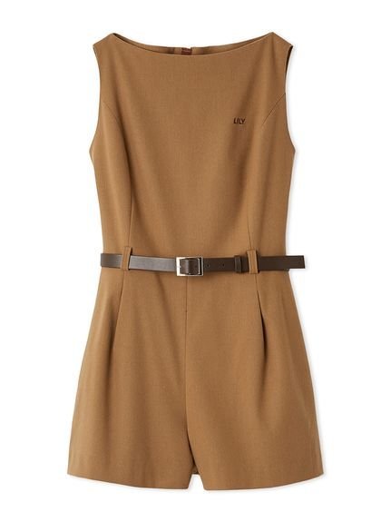 LILY BROWN｜ベルト付きミニロンパース | Rakuten Fashion(楽天