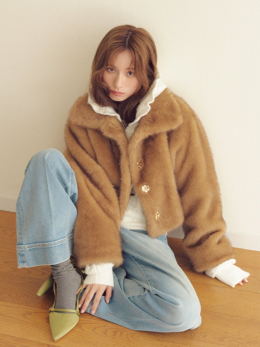 LILY BROWN｜バリエファーショートコート | Rakuten Fashion(楽天
