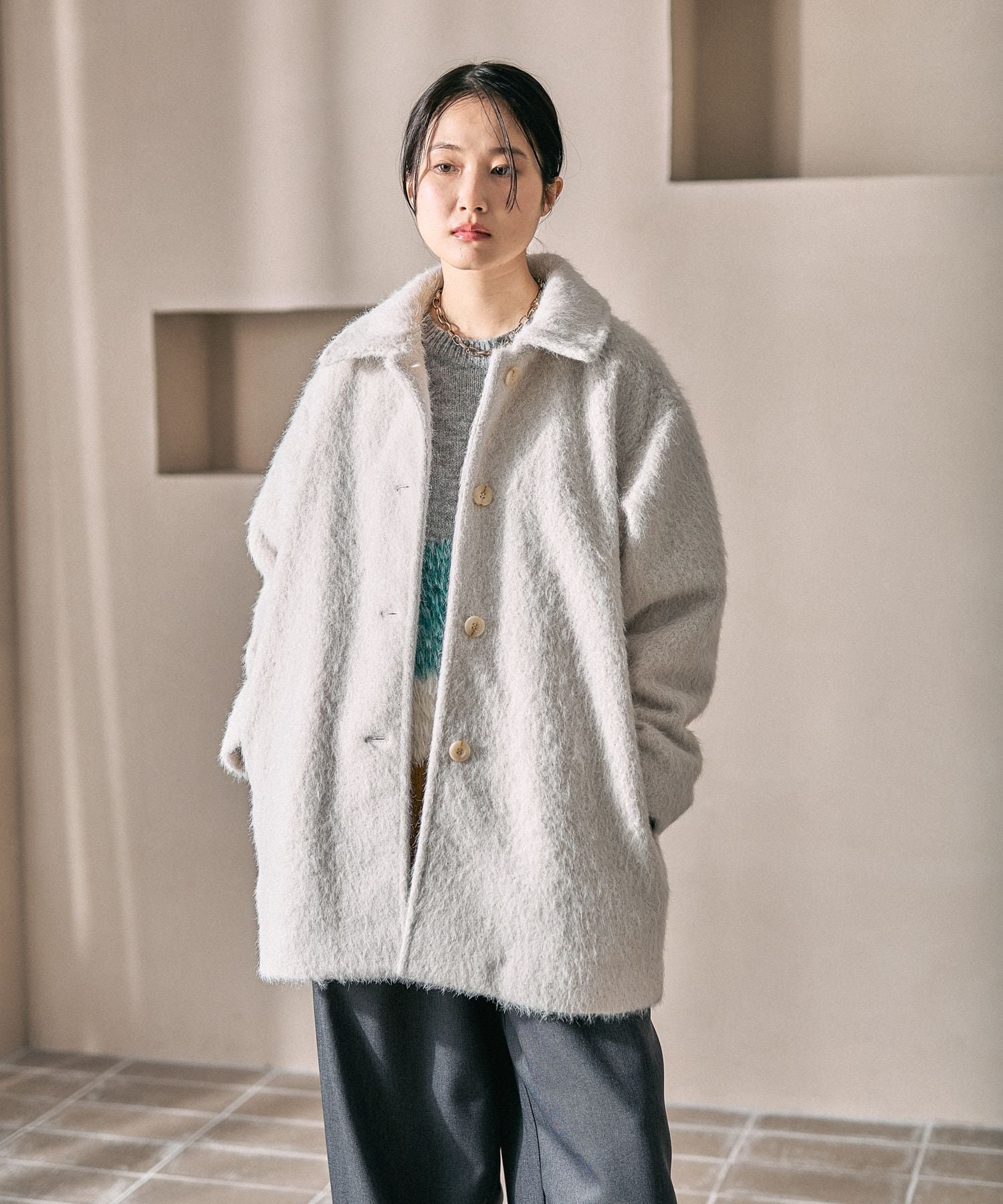 LEPSIM｜シャギーミドルコート | Rakuten Fashion(楽天ファッション