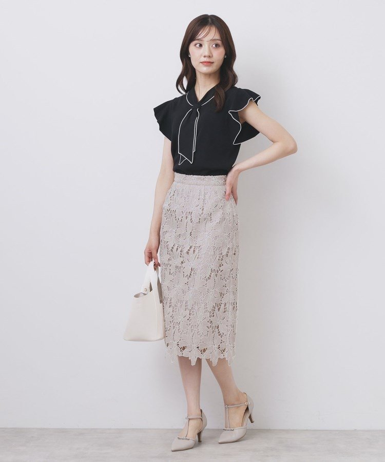 index｜《S-3Lサイズ》バイカラーレースタイトスカート【洗濯機洗い可