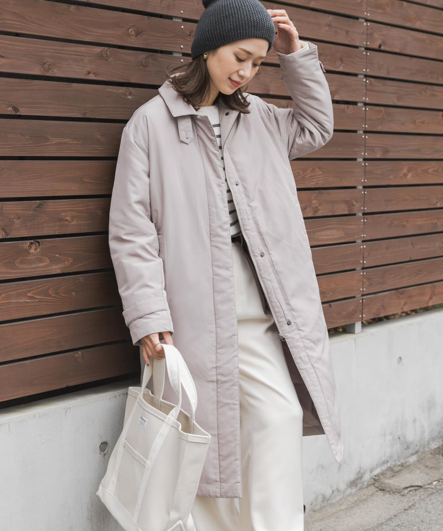 URBAN RESEARCH DOORS｜ステッチレスライトダウンロングコート