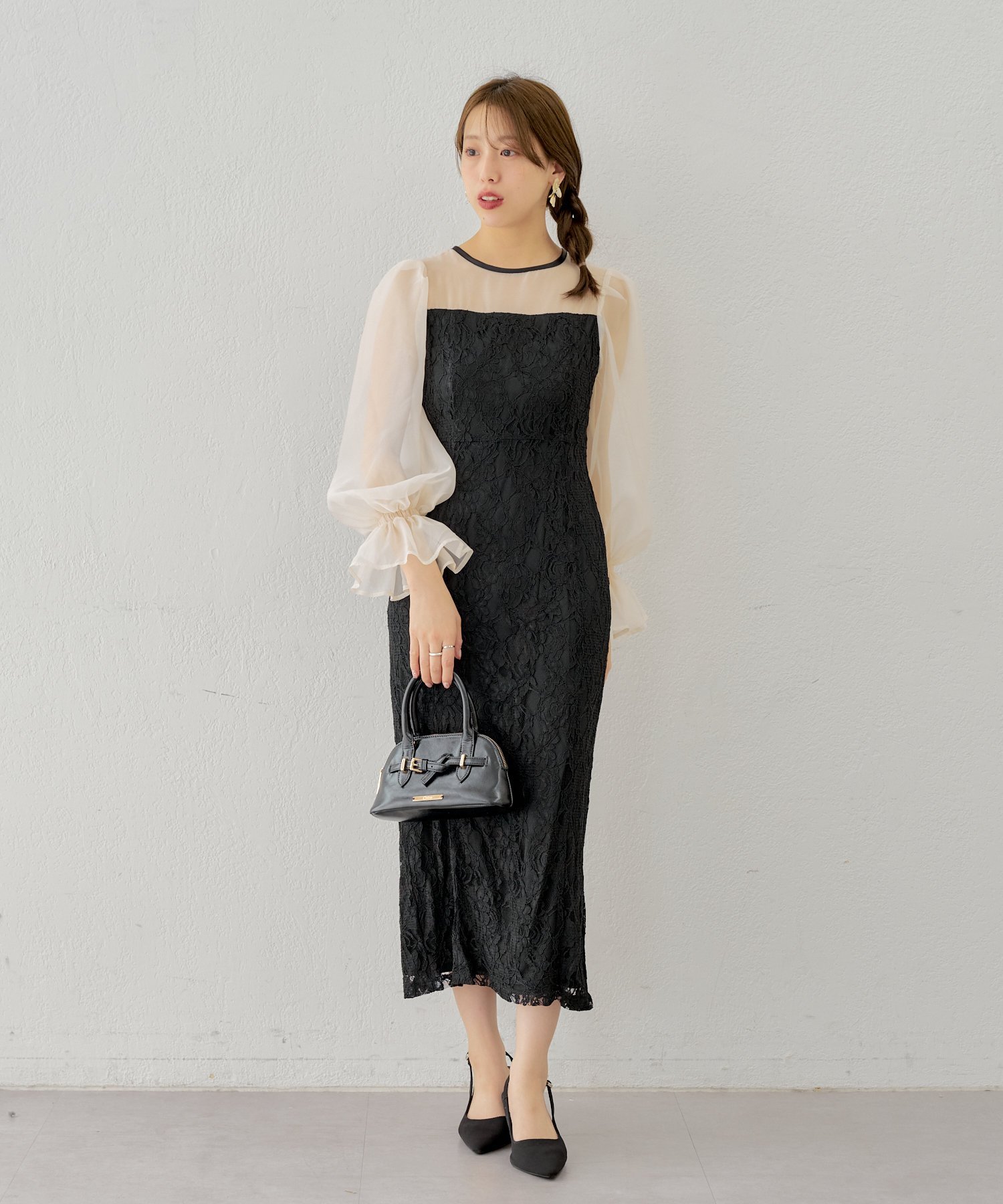 PAL GROUP OUTLET｜【Chico】配色シースルータイトロングドレス