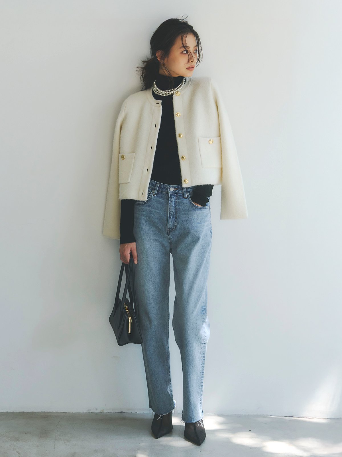 anuans｜シルクカシミアブレンドフィットリブタートルニット | Rakuten