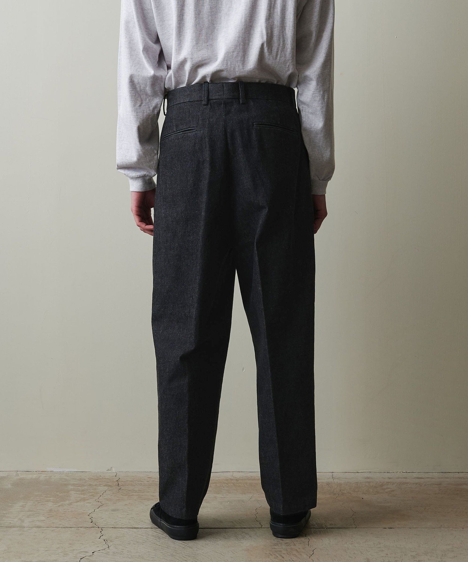 美品 steven alan 2タック ワイドドレスパンツ　スラックス STEVEN ALAN（スティーブンアラン） スラックス ドリル インツー