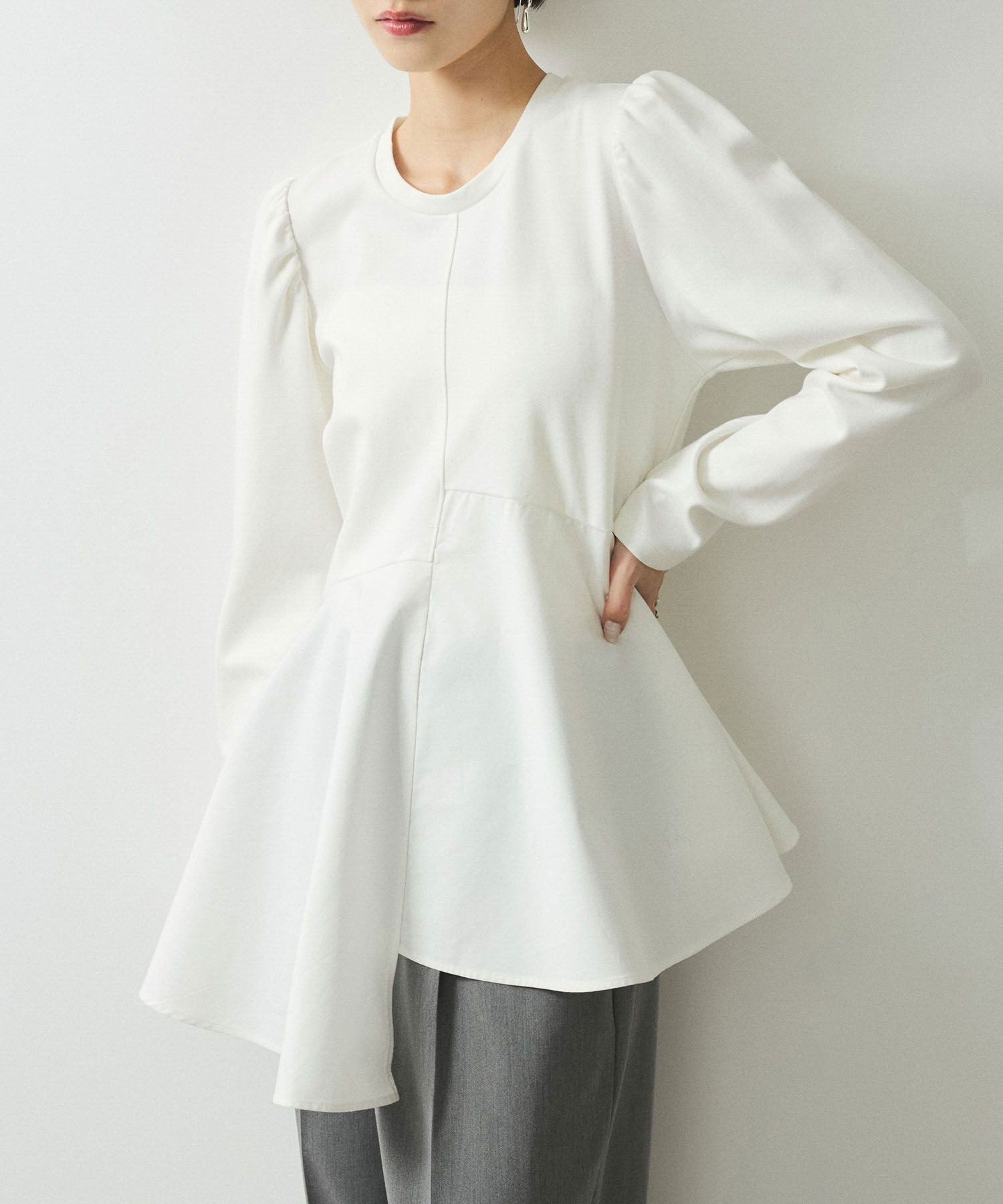 ADAM ET ROPE'｜【WEB限定】・【オケージョン】フリルペプラムロング