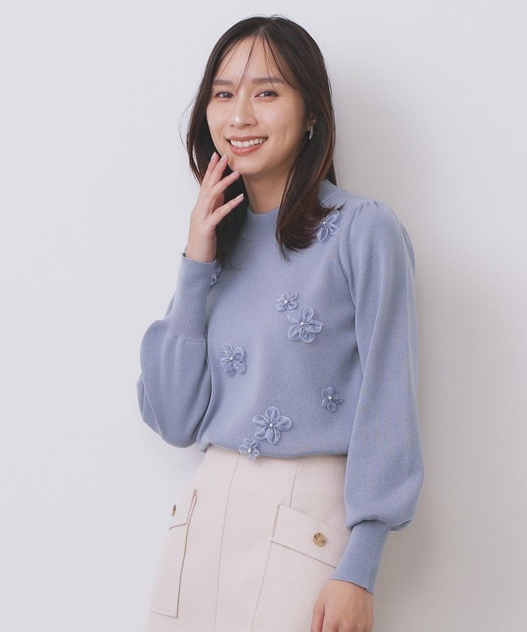 index｜フラワーモチーフハイネックニット【洗える】 | Rakuten