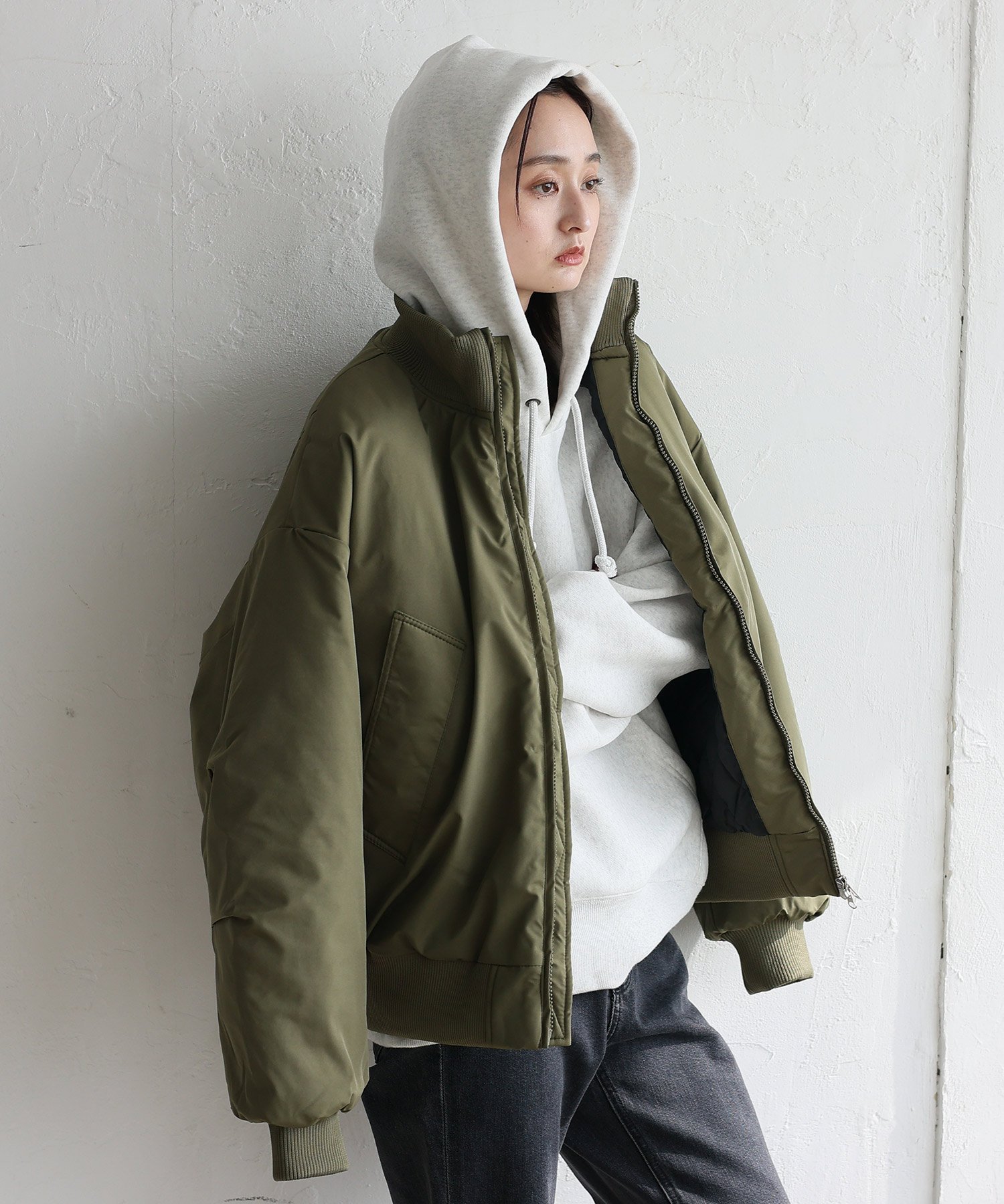 VitaFelice｜中綿ダブルジップブルゾン MA-1 | Rakuten Fashion(楽天