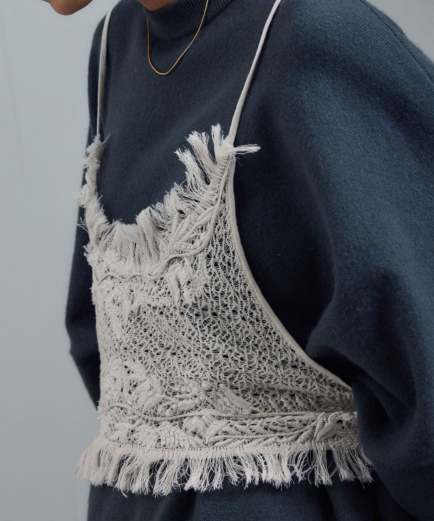 SALON adam et rope'｜レースシアーキャミソール[セットアップ対応