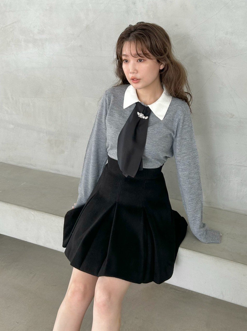 SNIDEL｜ウエストリブプリーツミニスカート | Rakuten Fashion(楽天