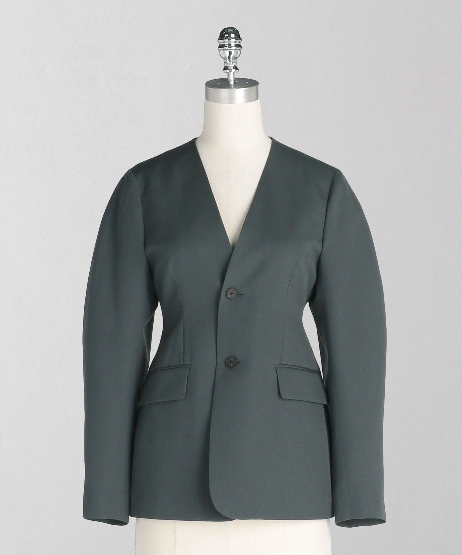 LOEFF（ロエフ）ウールギャバ カーブ ジャケット UNITED ARROWS LTD. OUTLET｜<LOEFF>ウール ギャバ カーブ ノーカラー