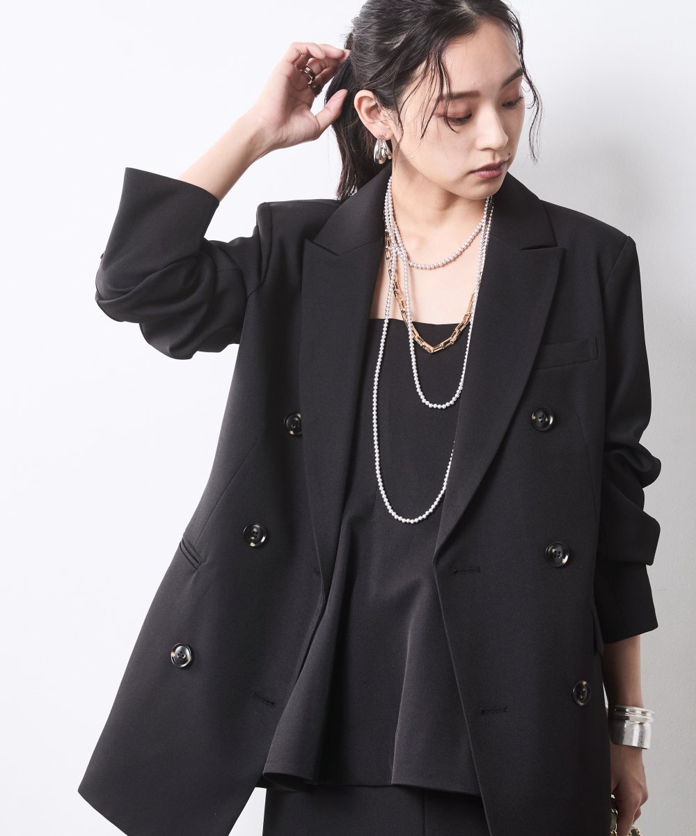 CHIC STYLE｜【セットアップ対応】ダブルテーラードジャケット<大きい