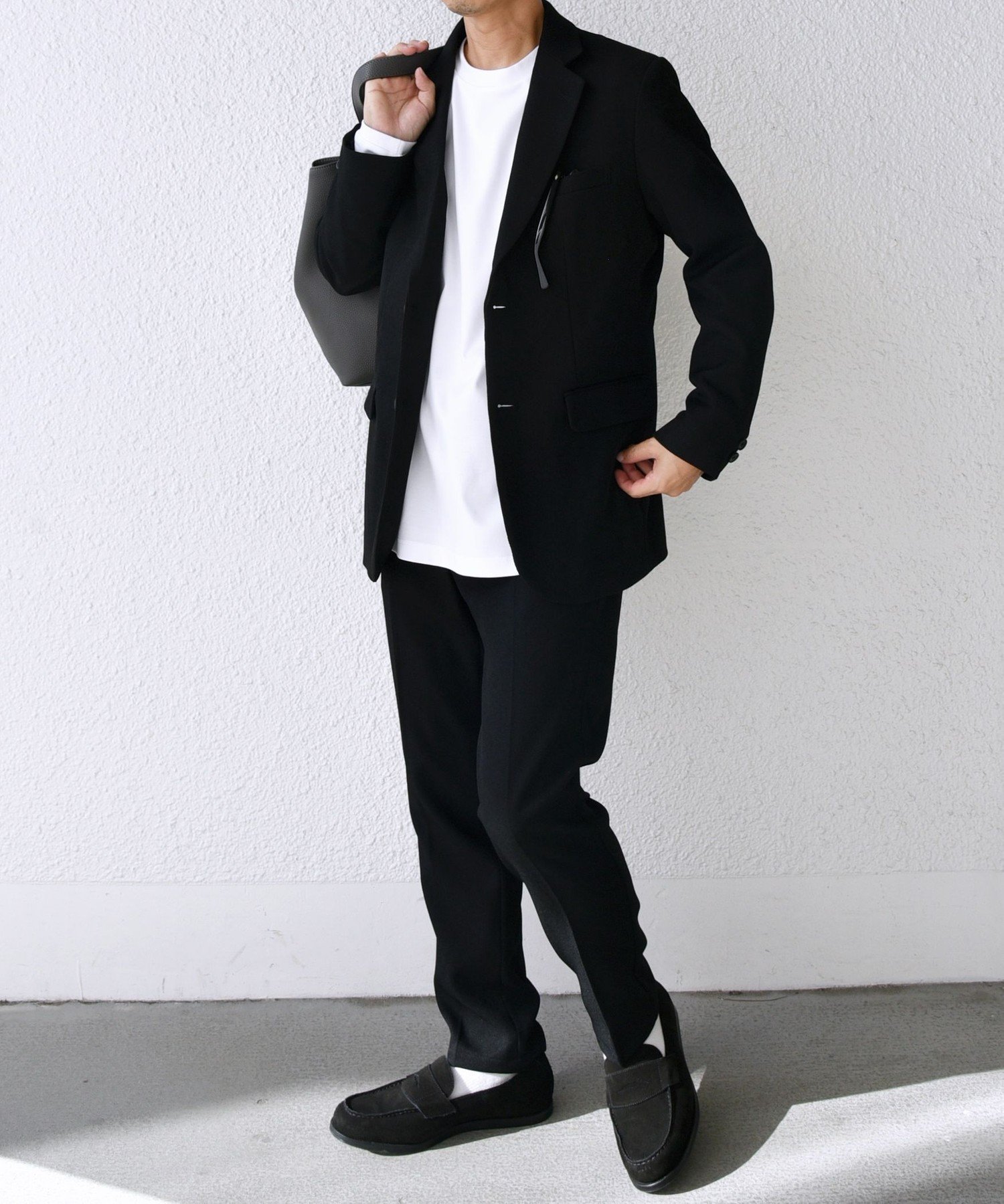 olive☆SHIPS☆スーツセット SHIPS any:〈洗濯機可能〉ウールライク ストレッチ セットアップ