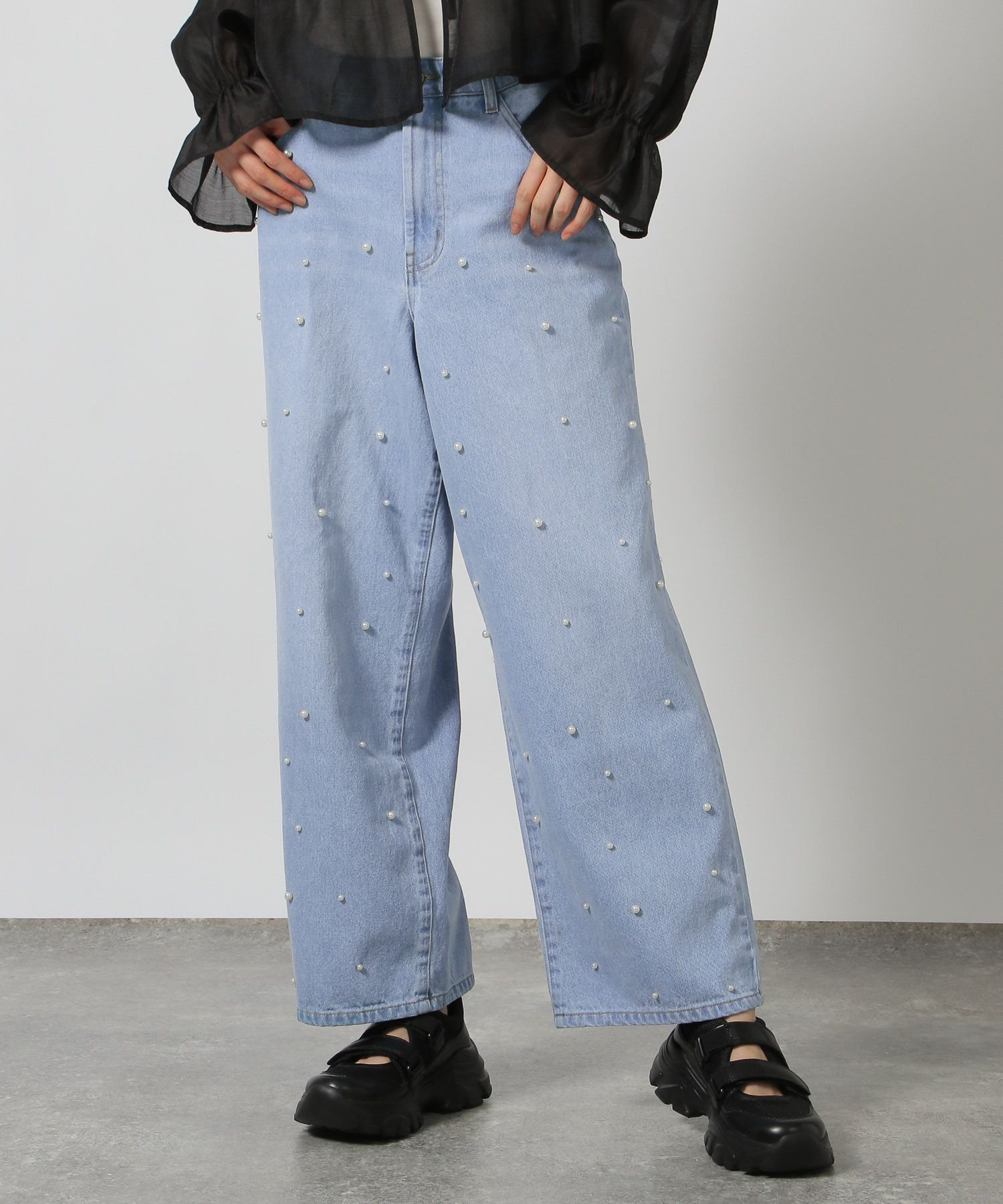 TOMORROWLAND｜【WEB限定】パールデニム コクーンテーパードパンツ