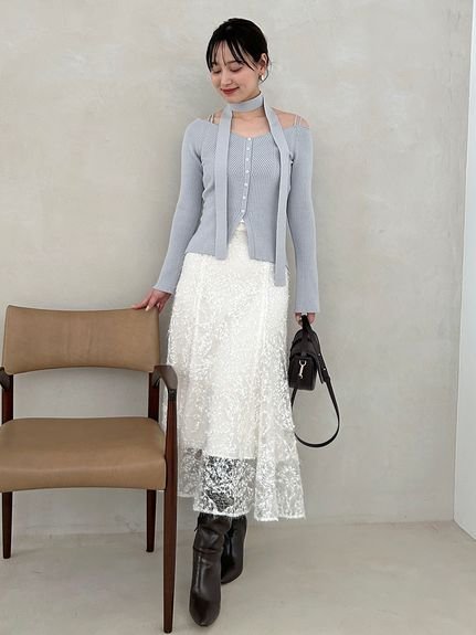 SNIDEL｜タイ付きニットプルオーバー | Rakuten Fashion(楽天