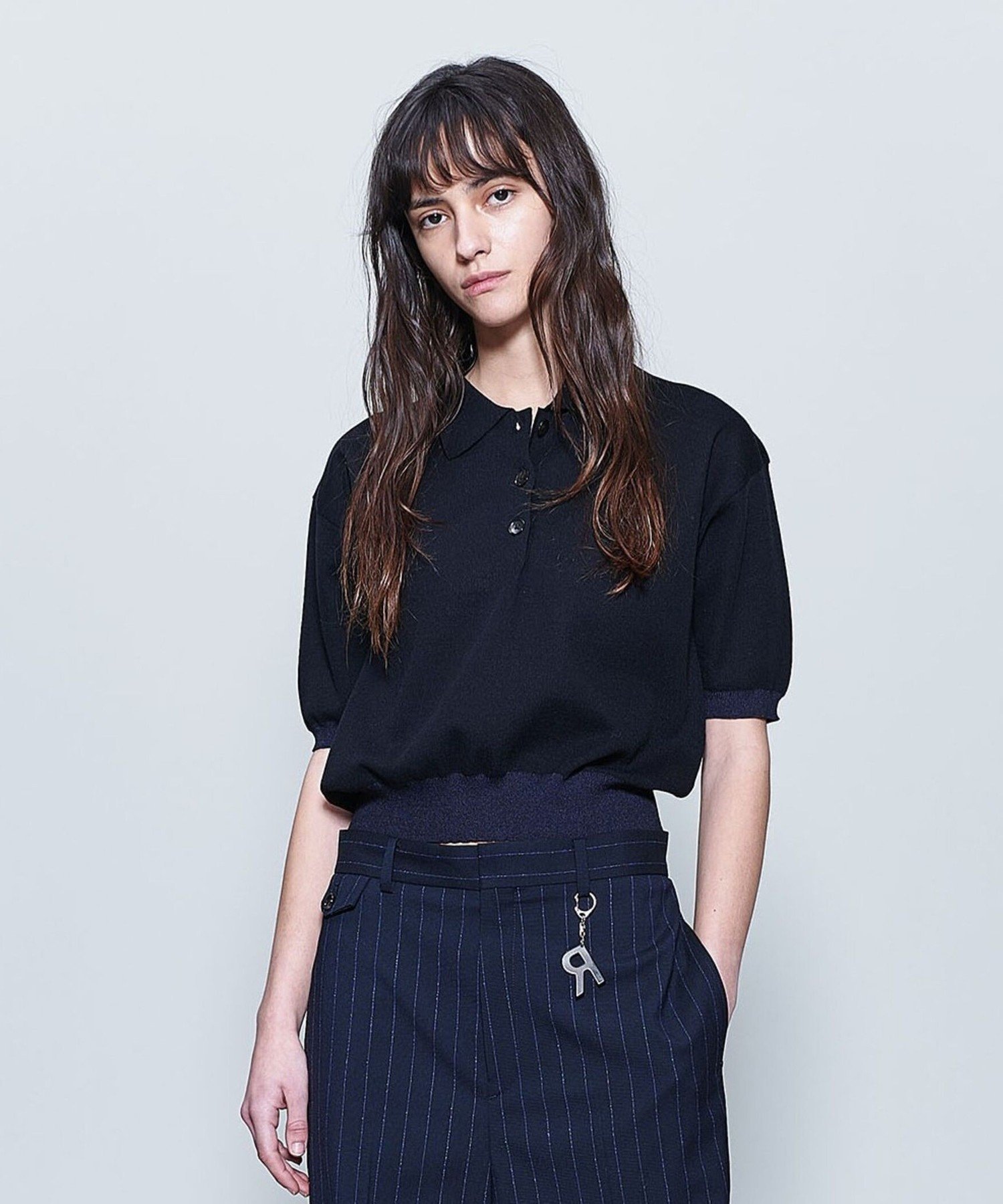 ユナイテッドアローズ　6 ROKUカラーポイントポロニット UNITED ARROWS LTD. OUTLET｜<6(ROKU)>カラーポイント ポロニット