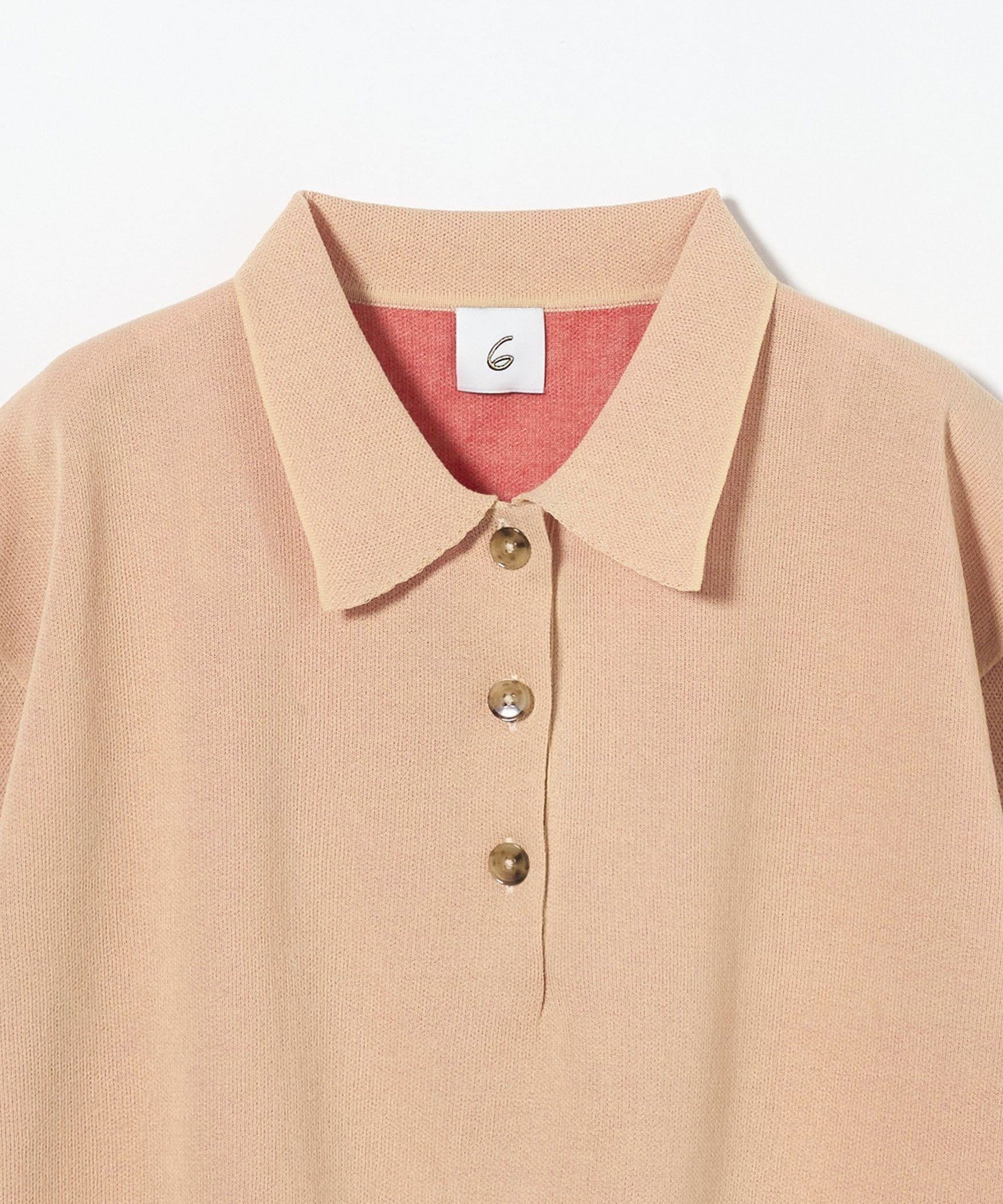 ＜6(ROKU)＞カラーポイント ポロニット UNITED ARROWS LTD. OUTLET｜<6(ROKU)>カラーポイント ポロニット