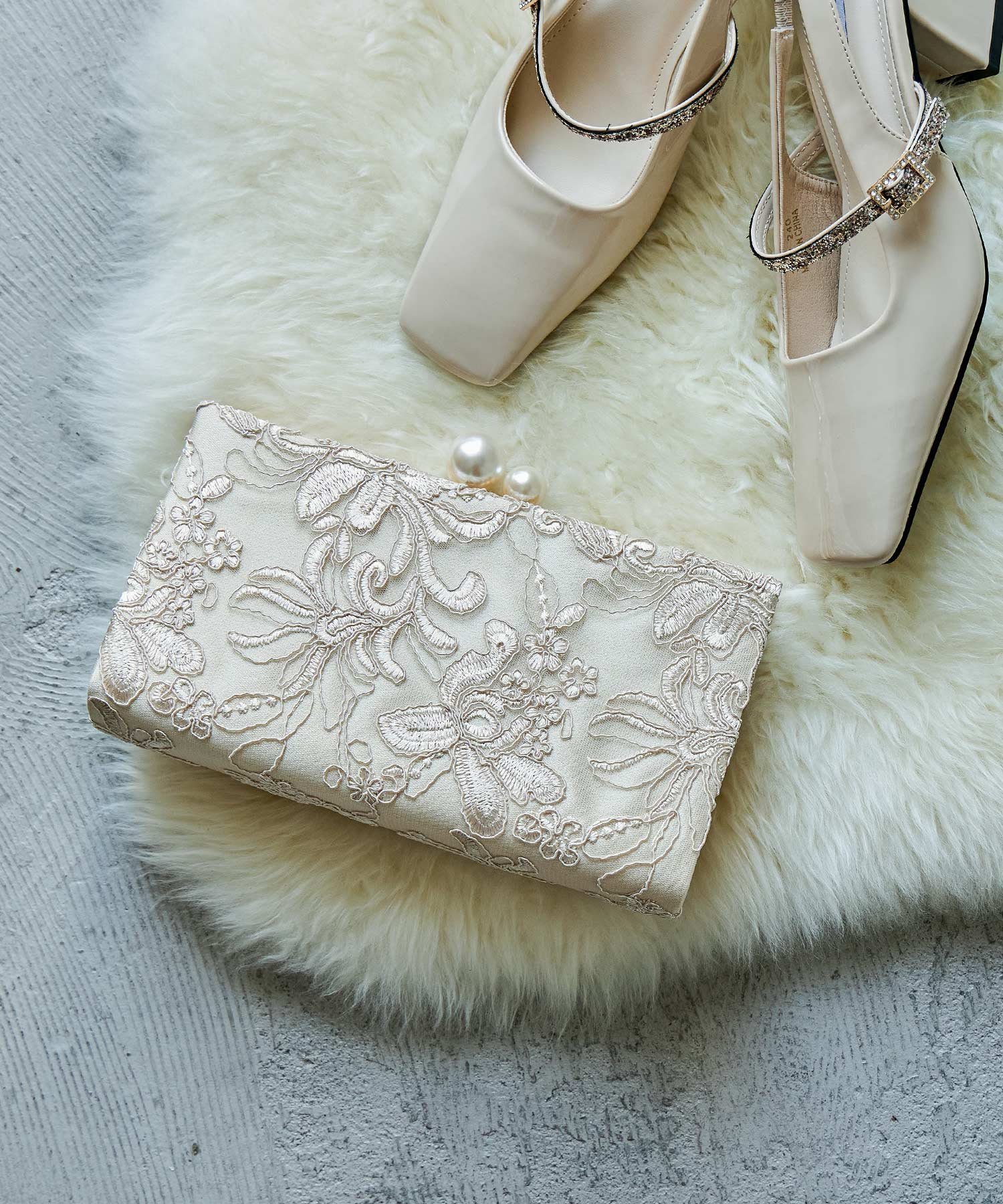 bflat｜刺繍レースクラッチパーティーバッグ | Rakuten Fashion(楽天