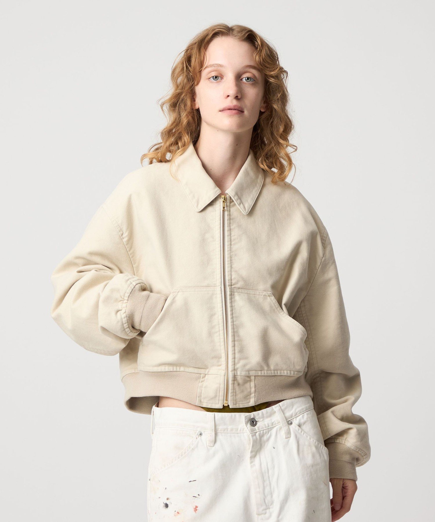 ６(ROKU) コットンピーチ ブルゾン BEAUTY&YOUTH UNITED ARROWS｜<6(ROKU)>コットンピーチ ブルゾン