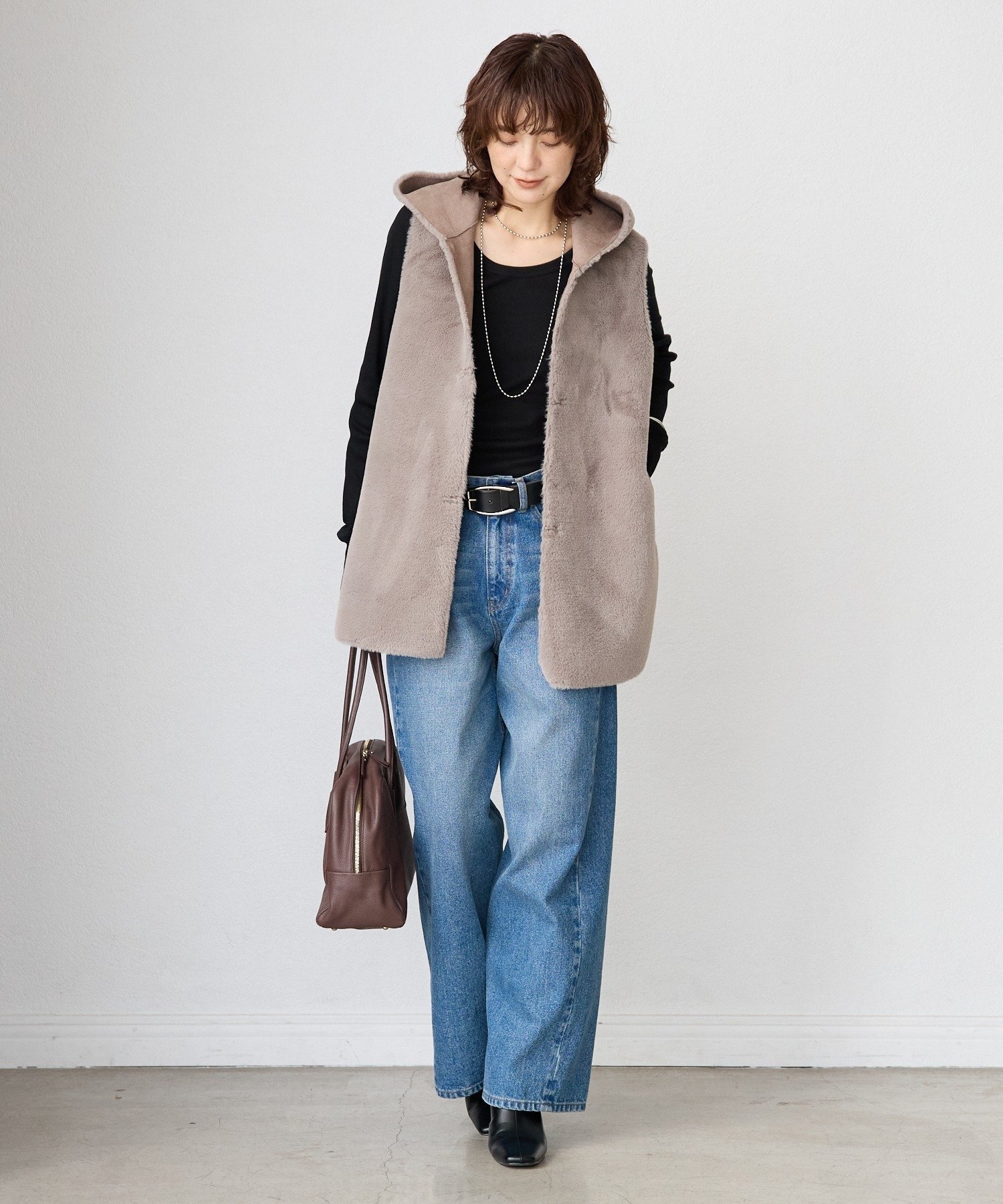 RIVE DROITE｜【シーズンムード高まる】エコファーフードジレ