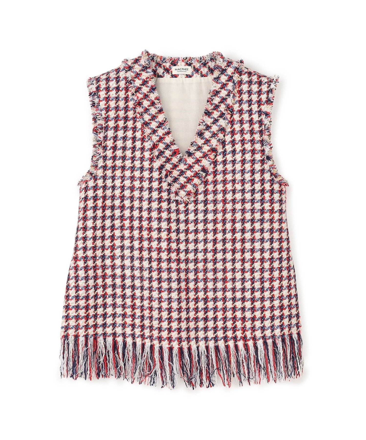 TOMORROWLAND｜メタリックツイード Vネックベスト | Rakuten Fashion