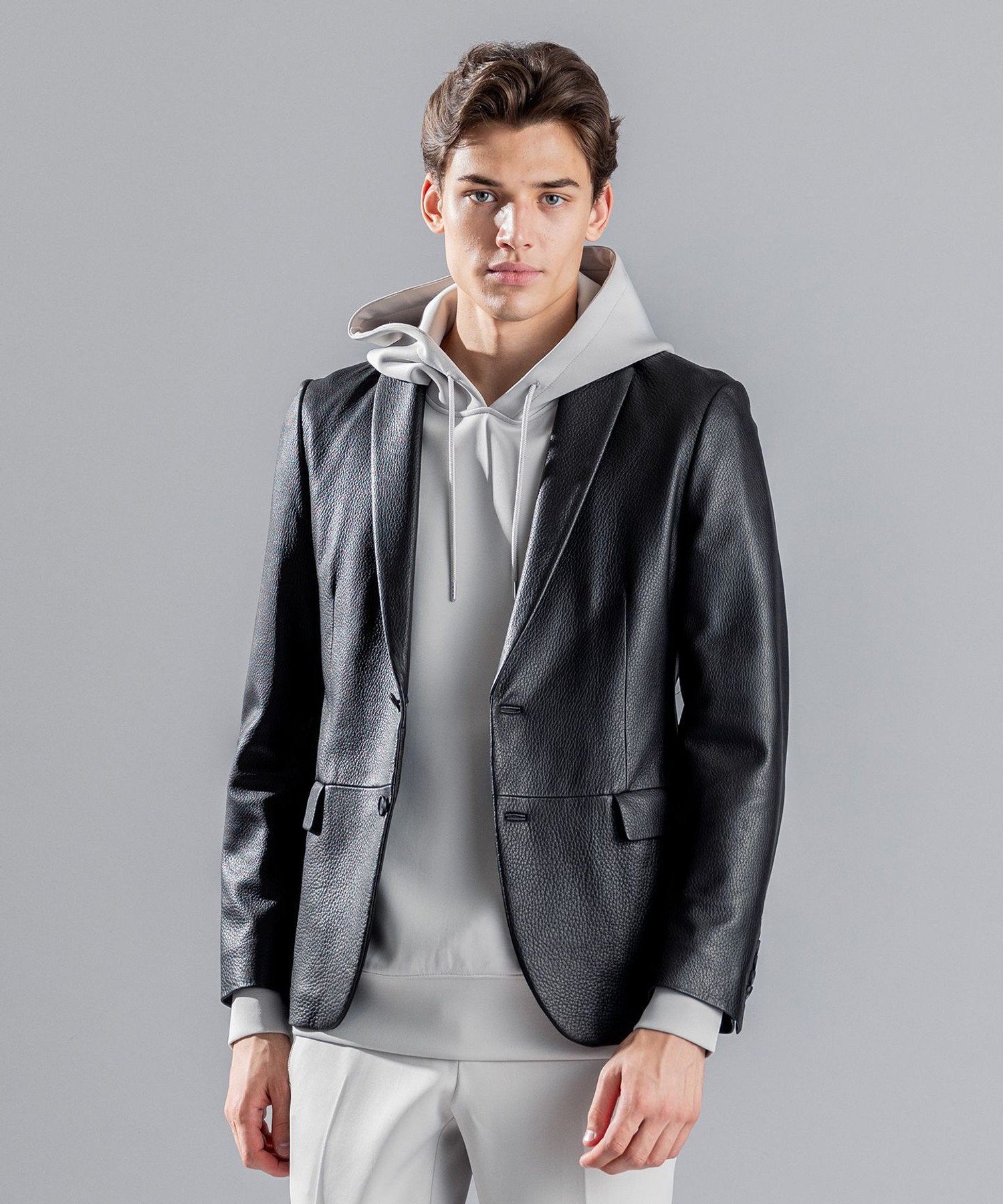 JOSEPH HOMME｜【LEON 掲載】ライトゴートシュリンクレザー ジャケット