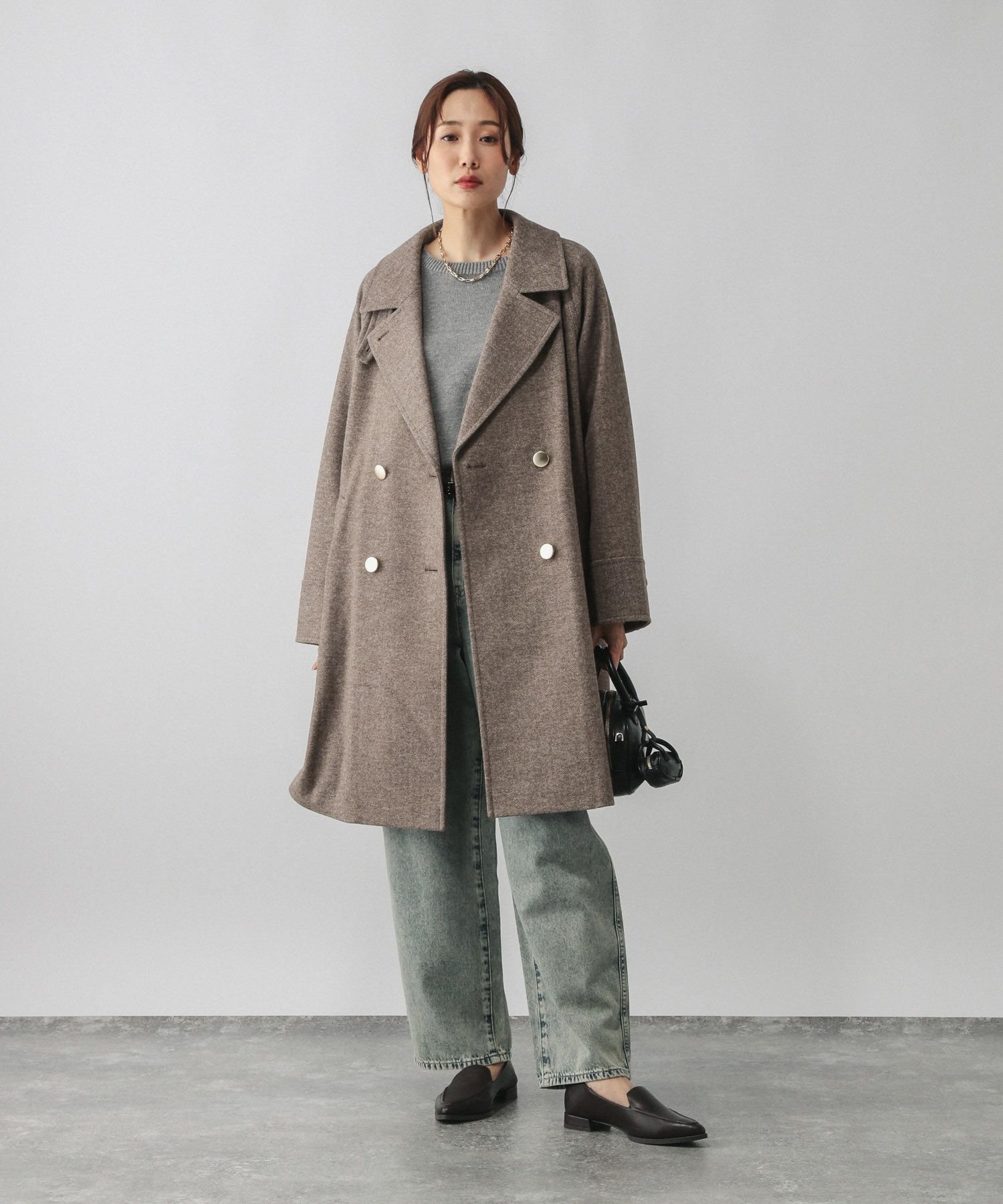 GLOBAL WORK｜軽やかストレッチ襟2WAYコート/499666 | Rakuten Fashion
