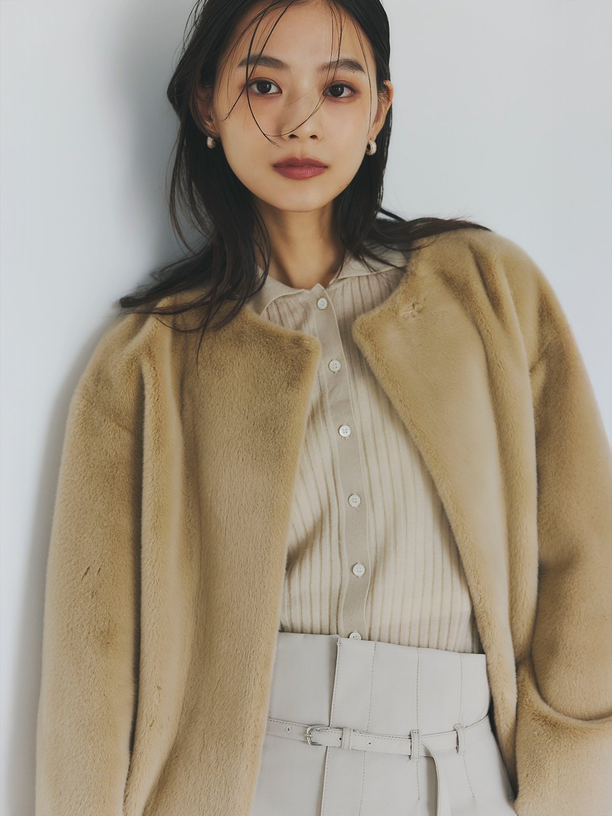 anuans｜カシミヤ100ニットシャツカーディガン | Rakuten Fashion(楽天