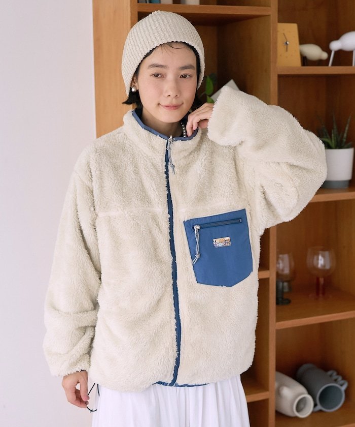 FREAK'S STORE｜配色 リバーシブル ボアジャケット/フリースジャケット