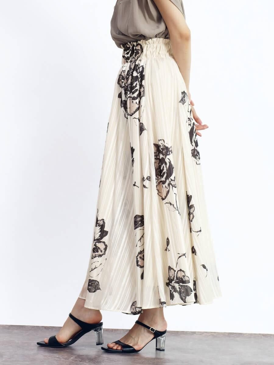 Vin｜フラワープリントシアースカート | Rakuten Fashion(楽天