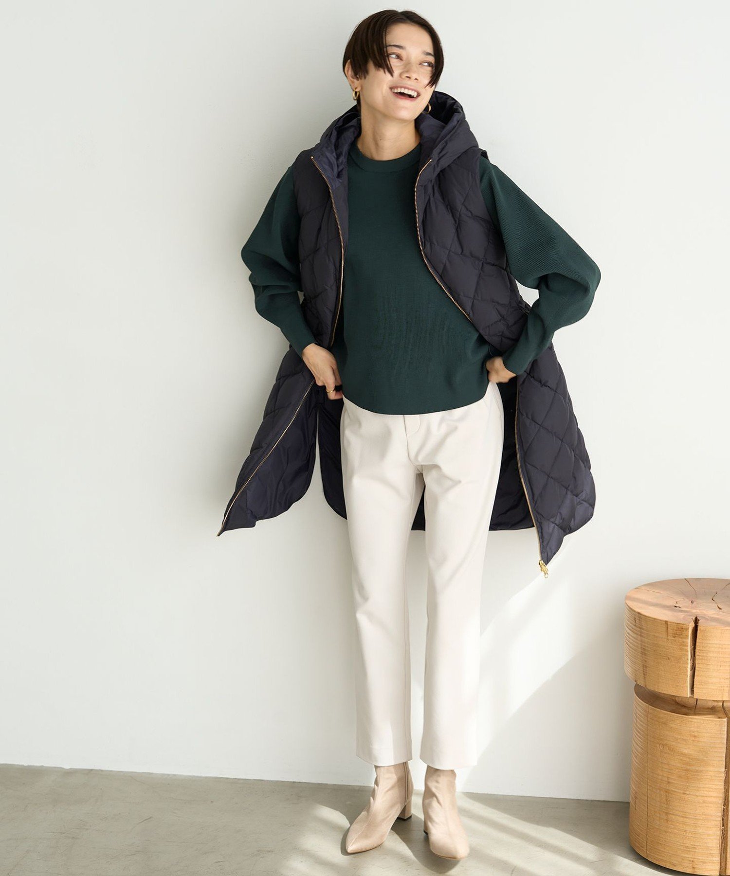 オンワードTAION&UNFILO フード付きダウンジレ XL TAION×UNFILO