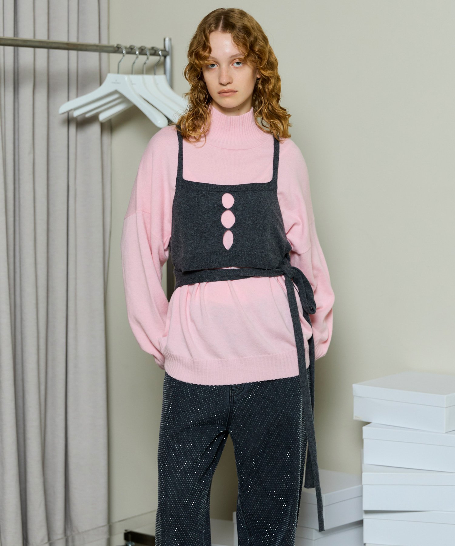 MAISON SPECIAL｜ビスチェニットセットタートルネックトップス