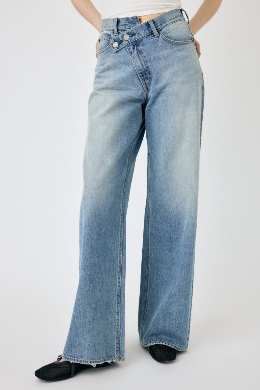 moussy｜CROSS WAIST WIDE STRAIGHT | Rakuten Fashion(楽天