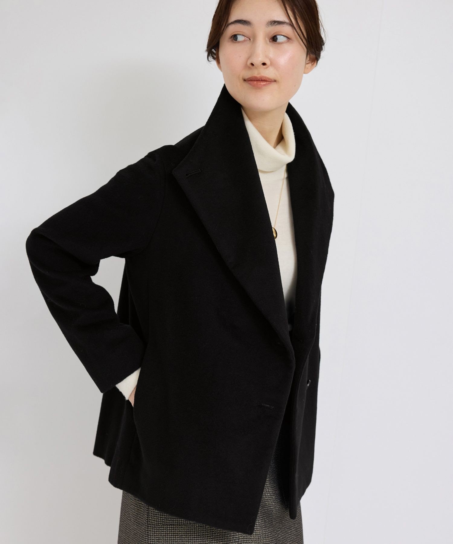 ROPE'｜【高評価】プレミアムカシミヤショートコート | Rakuten