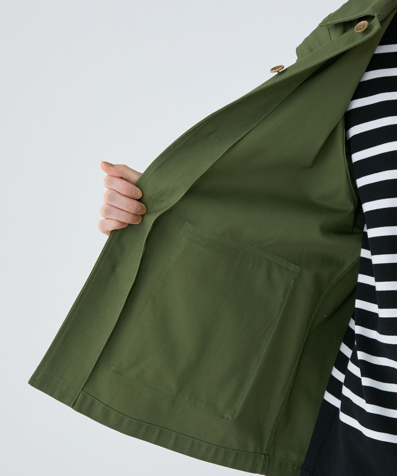 TOMORROWLAND｜スラブバックサテン ミリタリージャケット | Rakuten