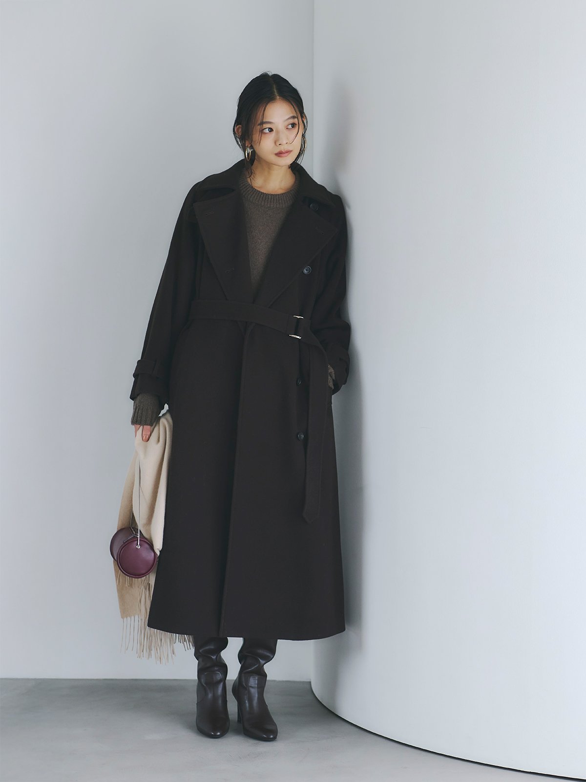 anuans｜ウールトレンチコート | Rakuten Fashion(楽天ファッション