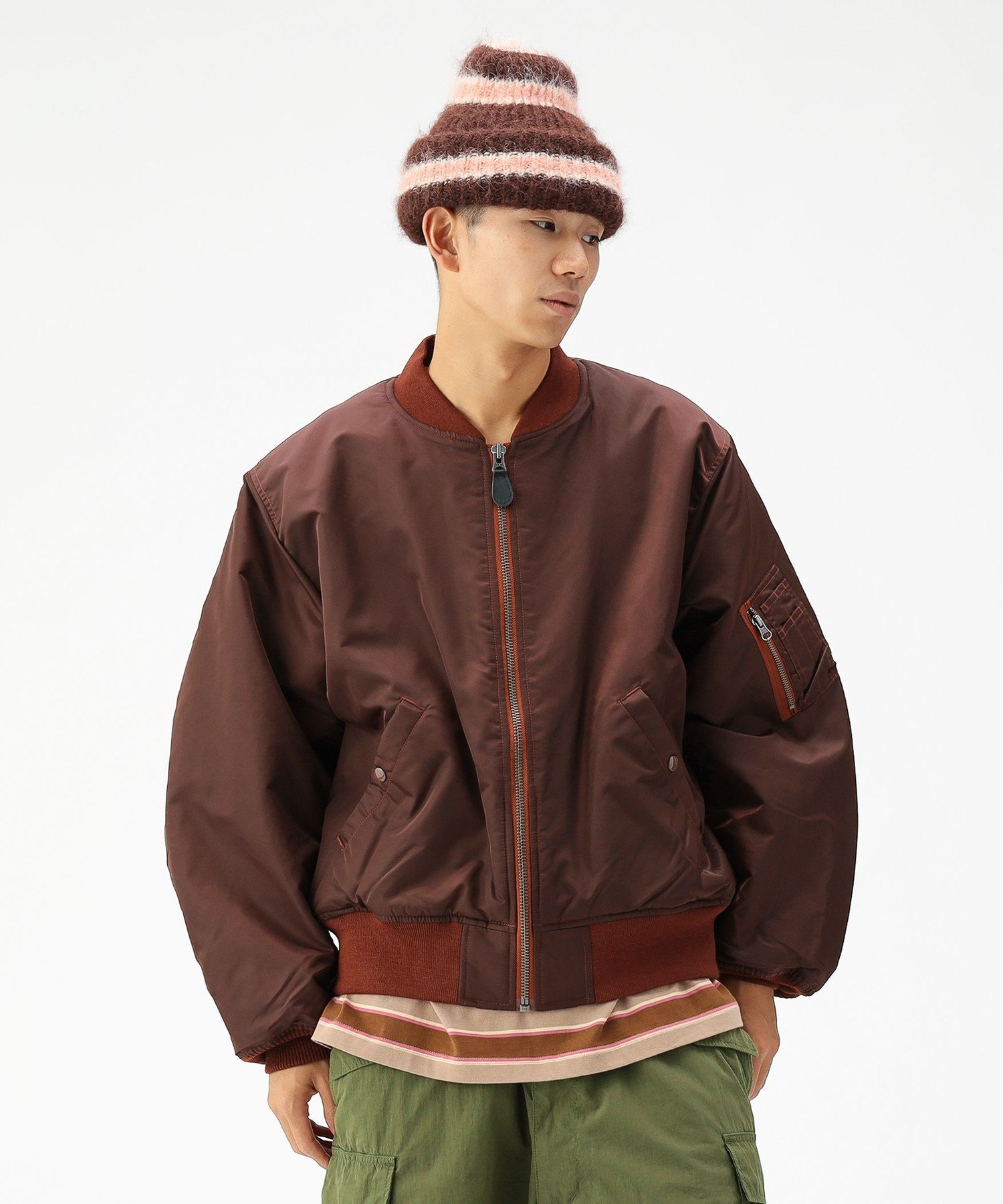 BEAMS MEN｜リラックスフィット THERMOLITE(R) MA-1 (撥水) | Rakuten