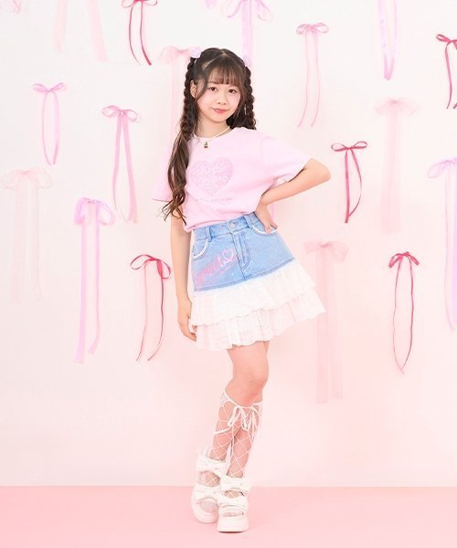 NARUMIYA ONLINE｜復刻♪ デニム×レース Sweetスカート | Rakuten