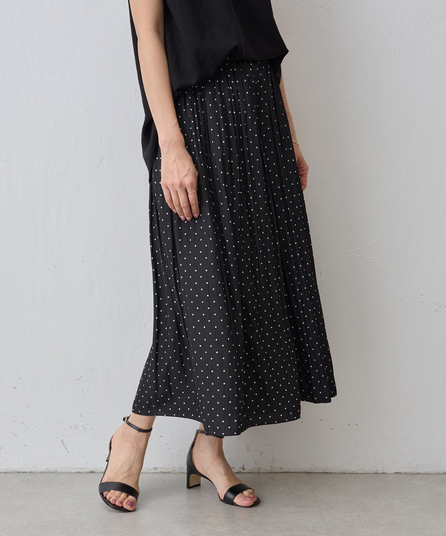 BEARDSLEY｜シワシフォンギャザーパンツ(ドット) | Rakuten Fashion